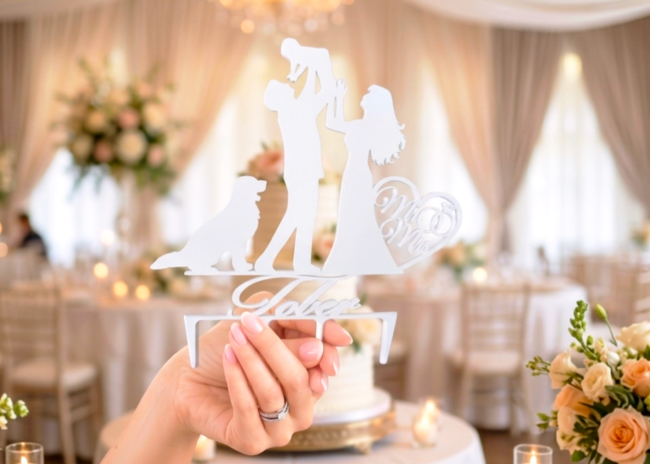 Personalisierter Hochzeits Caketopper / Deko / Geschenk Hochzeit - 3D Druck - aus Österreich