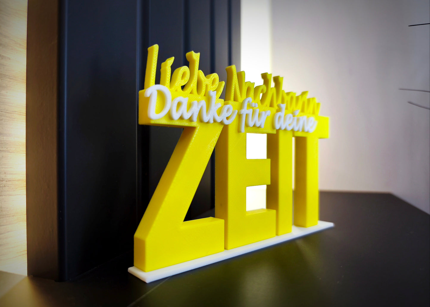 NachbarIn Danke Schriftzug - 3D gedruckt in Österreich - Dekoration - Geschenkidee