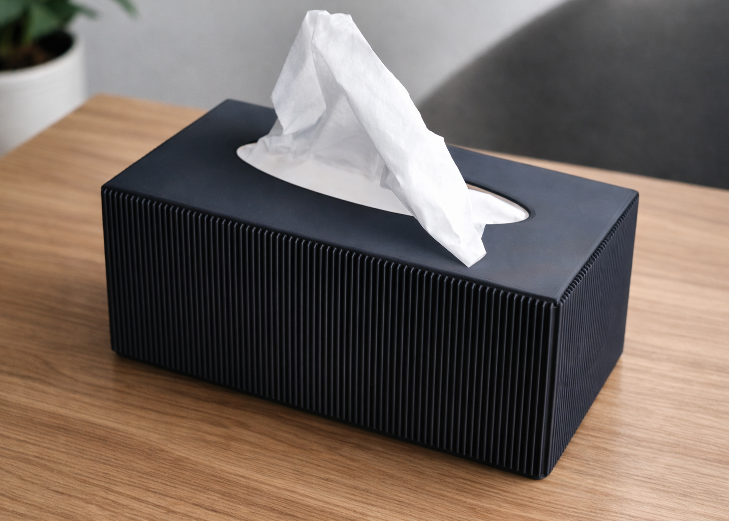 Taschentücher Box, gerippt, modern, 3D gedruckt