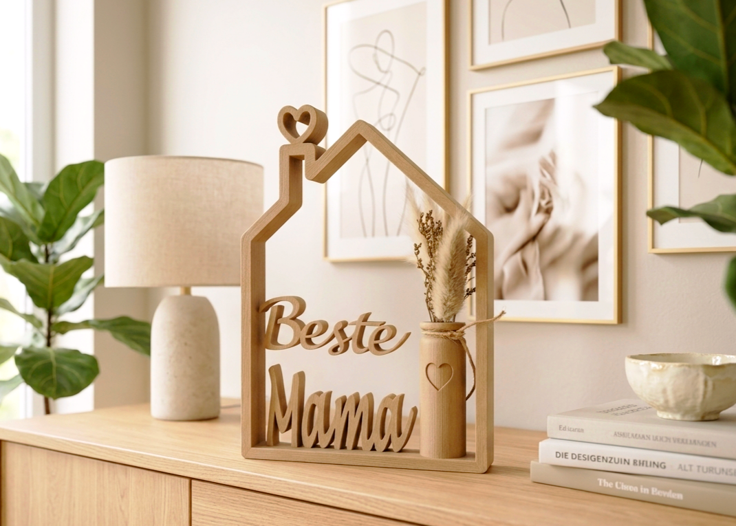 Beste Mama Haus Aufsteller / Deko / Geschenk - 3D Druck - aus Österreich