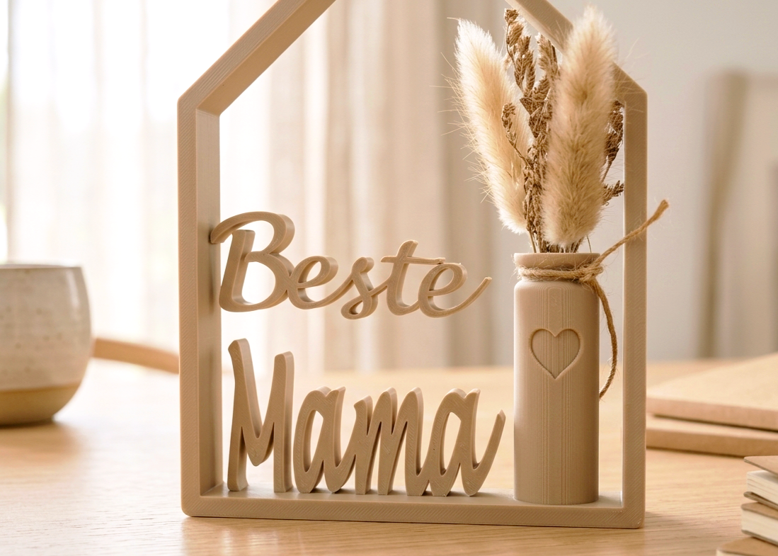 Beste Mama Haus Aufsteller / Deko / Geschenk - 3D Druck - aus Österreich
