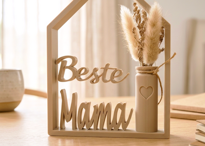 Beste Mama Haus Aufsteller / Deko / Geschenk - 3D Druck - aus Österreich