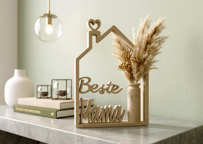 Beste Mama Haus Aufsteller / Deko / Geschenk - 3D Druck - aus Österreich