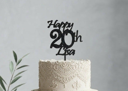 Personalisierter Caketopper mit Jahreszahl & Namen | 3D-Druck Österreich