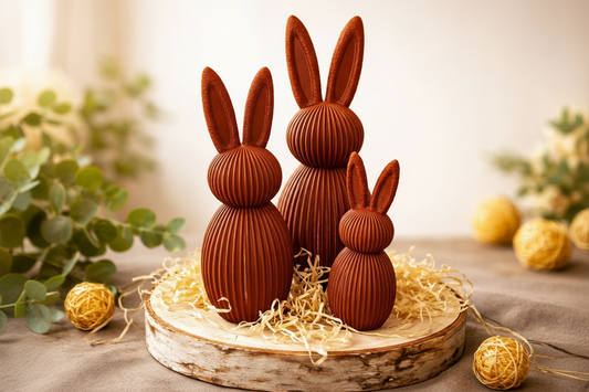 Osterhasen Deko geriffelt – 3D gedruckt in Österreich - umweltfreundliche Oster Deko
