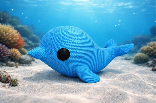 Delfin im Strickstil