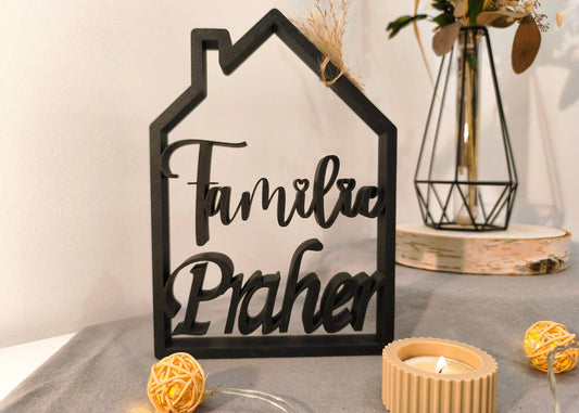 Dekoschild Familie Aufsteller / Deko / Geschenk - 3D Druck - aus Österreich