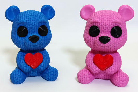 Herzbär im Strickstil
