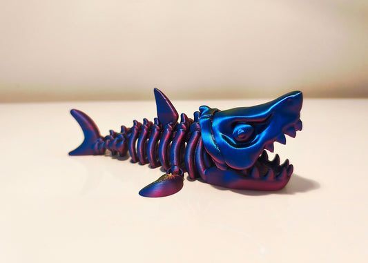 Skelett Hai Flexi - Bewegliche 3D-Hai-Figur