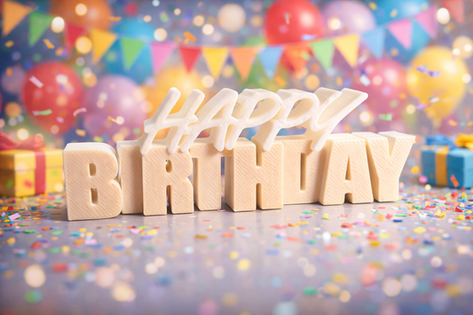 "HAPPY BIRTHDAY" – stilvolle 3D-Dekoration zum Geburtstag