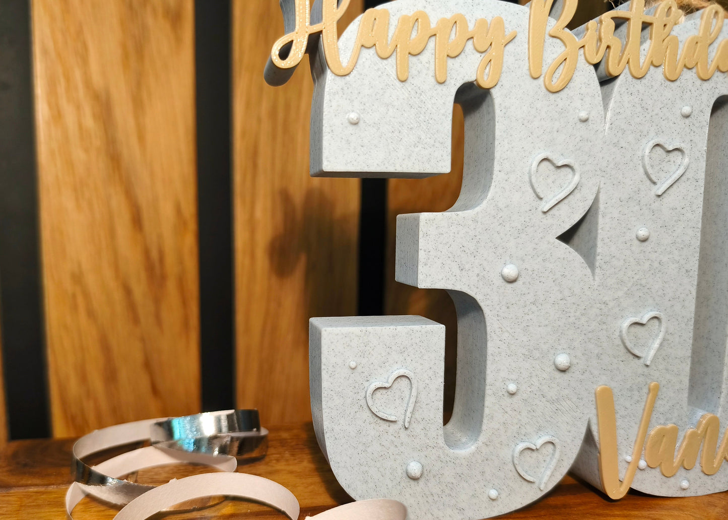 Jahreszahl Geburtstag personalisiert Aufsteller / Deko / Geschenk - 3D Druck - aus Österreich