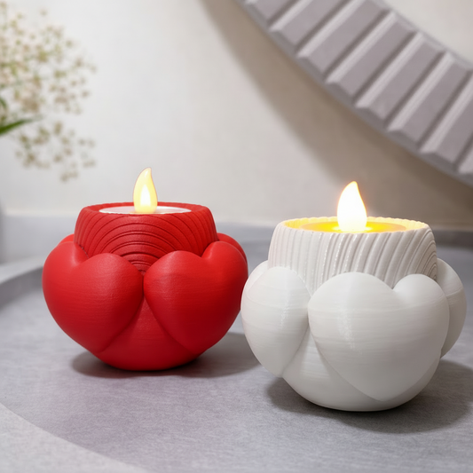Herz Kerzenhalter 3D-Druck – Romantische Deko für Valentinstag & Hochzeit