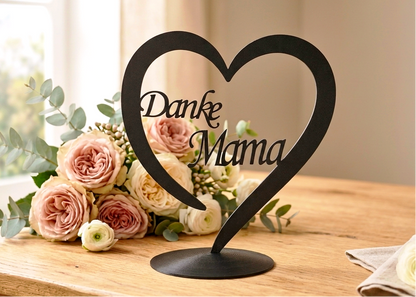 Danke Mama Herz Aufsteller / Deko / Geschenk - 3D Druck - aus Österreich