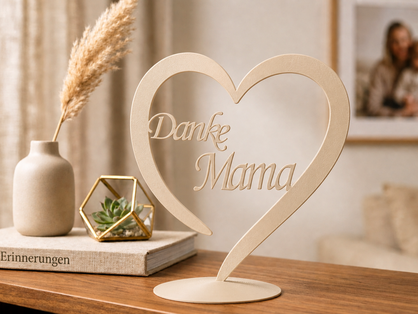 Danke Mama Herz Aufsteller / Deko / Geschenk - 3D Druck - aus Österreich