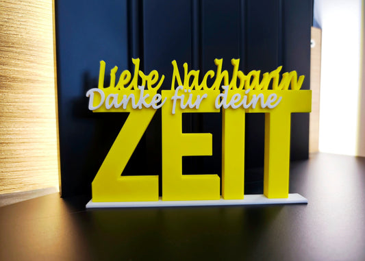 NachbarIn Danke Schriftzug - 3D gedruckt in Österreich - Dekoration - Geschenkidee