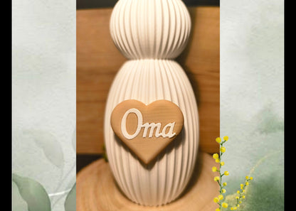 Deko Hase geriffelt "Oma / Opa" – 3D gedruckt in Österreich - umweltfreundliche Oster Deko
