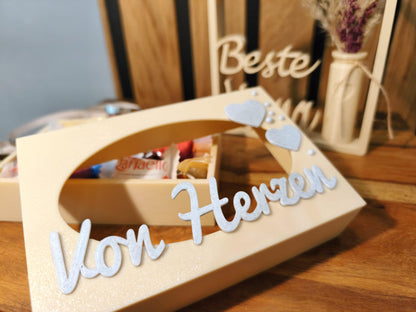 SET Box "Von SET Box "Von Herzen" & Dekohaus "Beste Mama" Aufsteller / Deko / Geschenk - 3D Druck - aus Österreich