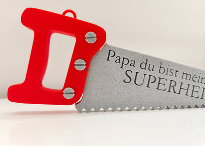 Papa "Superheld" Säge Dekoration / Geschenk / Vatertag - 3D Druck - aus Österreich