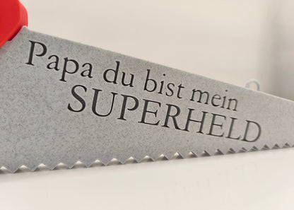 Papa "Superheld" Säge Dekoration / Geschenk / Vatertag - 3D Druck - aus Österreich