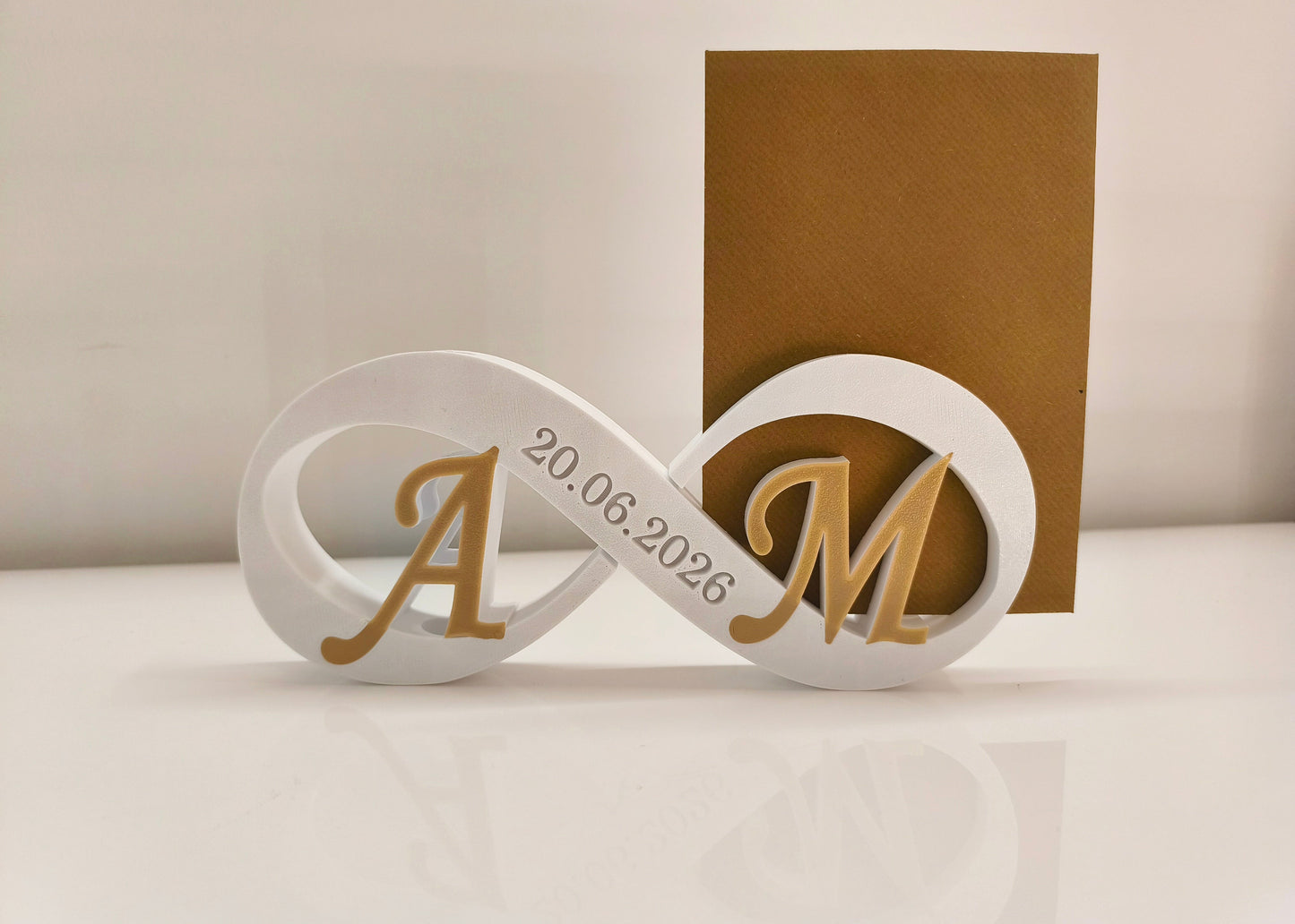 Unendlichkeitszeichen personalisiert Aufsteller / Deko / Hochzeits - Geschenk - 3D Druck - aus Österreich
