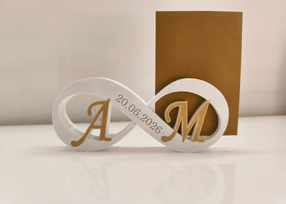 Unendlichkeitszeichen personalisiert Aufsteller / Deko / Hochzeits - Geschenk - 3D Druck - aus Österreich