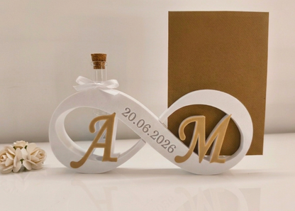 Unendlichkeitszeichen personalisiert Aufsteller / Deko / Hochzeits - Geschenk - 3D Druck - aus Österreich