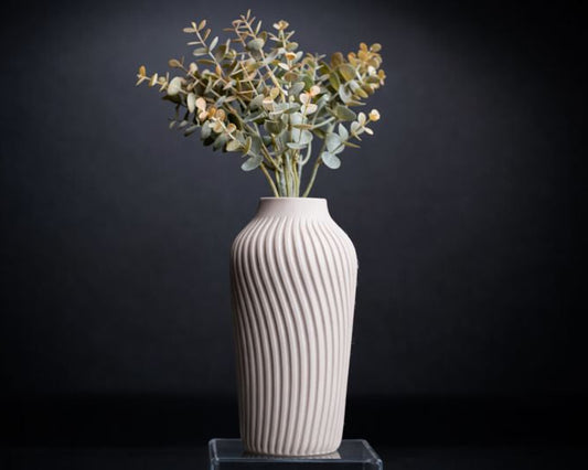 Flow Vase – Moderne Kunstblumenvase als Wohnaccessoire / Deko / Geschenk - 3D Druck - aus Österreich