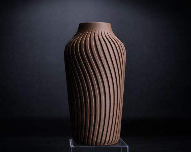 Flow Vase – Moderne Kunstblumenvase als Wohnaccessoire / Deko / Geschenk - 3D Druck - aus Österreich