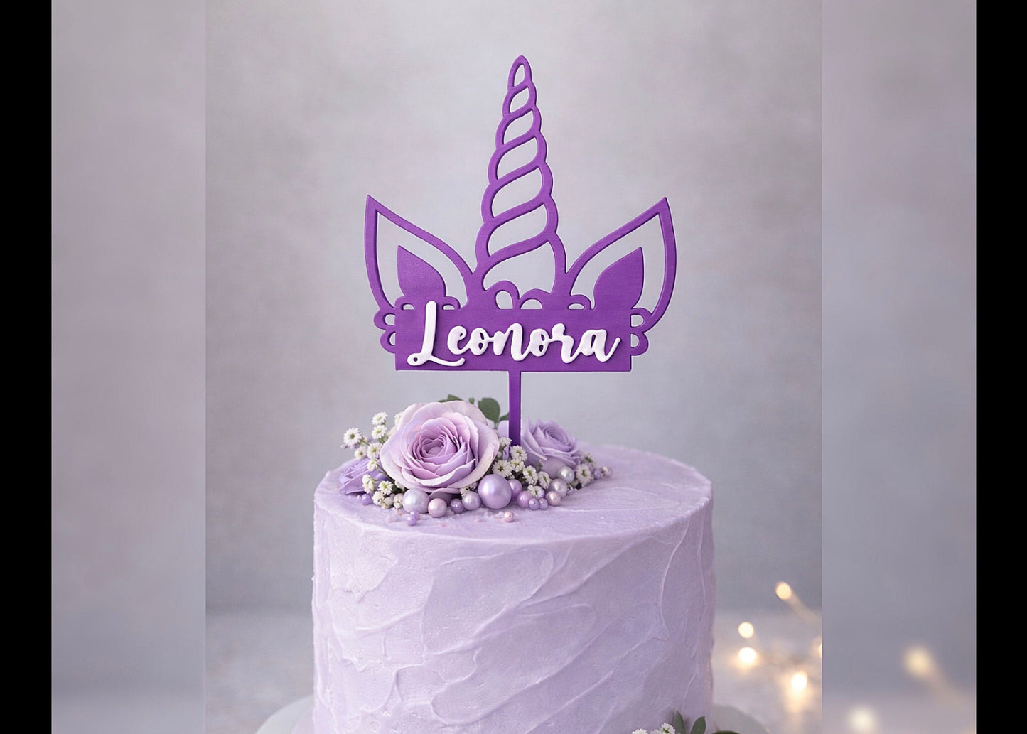 Einhorn Caketopper personalistiert - 3D gedruckt in Österreich