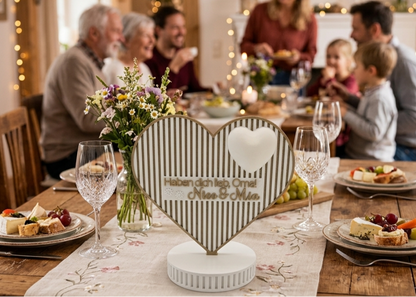 Oma, Opa, Mama, Papa "Hab dich lieb" personalisierter Herz Aufsteller / Deko / Geschenk - 3D Druck - aus Österreich